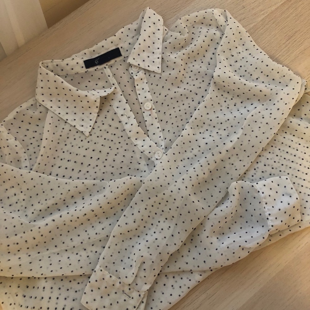 Sheer Polka Dot Blouse